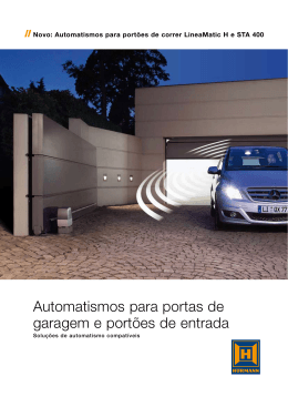 Automatismos para portas de garagem e portões de