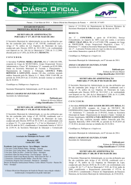 Paraná , 13 de Maio de 2014 • Diário Oficial dos Municípios do