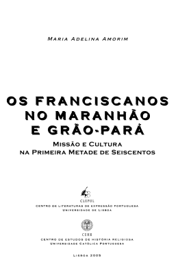 Os Franciscanos no Maranhão e Grão-Pará