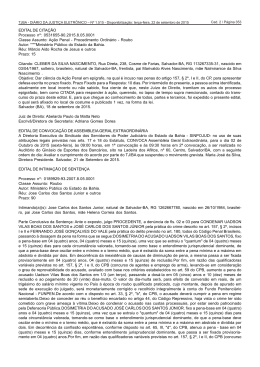 EDITAL DE CITAÇÃO Processo nº: 0531655-90.2015