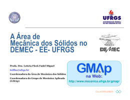A Área de Mecânica dos Sólidos no DEMEC - EE- UFRGS