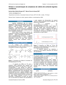 Síntese e caracterização de complexos de rutênio (II) contendo