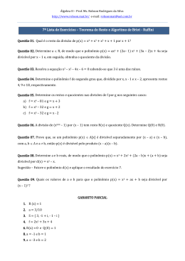Álgebra II - Introdução - Prof. Ms. Robson Rodrigues da Silva