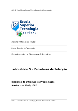 Laboratório 5 - Instituto Politécnico de Setúbal