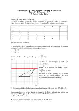 Proposta de Correcção do Exame Nacional de Matemática do 3º