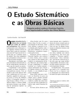 O estudo sistemático e as obras basicas