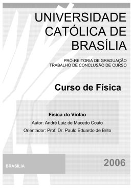 Física do Violão - Universidade Católica de Brasília