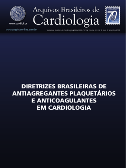 I Diretriz Antiagregantes Anticoagulantes