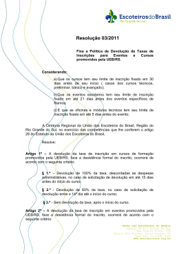 Resolução 03/2011 - Escoteiros do Brasil