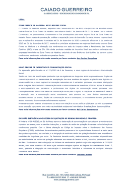 Newsletter Abril 2015 - Caiado Guerreiro & Associados