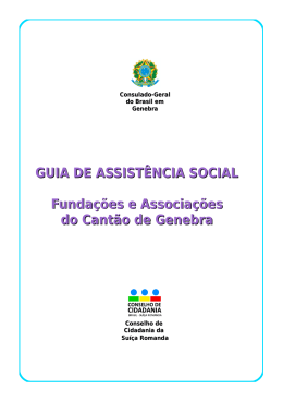 GUIA DE ASSISTÊNCIA SOCIAL Fundações e Associações do