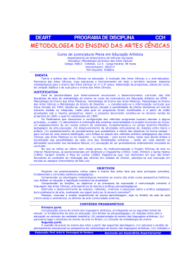 Metodologia do Ensino das Artes Cênicas (2003-1)