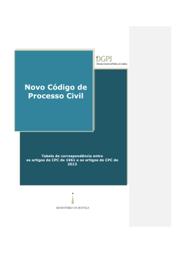 Código do Processo Civil Novo Código de Processo Civil