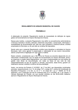 Regulamento - Arquivo Municipal de Chaves