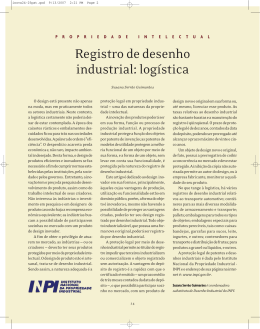 Registro de desenho industrial: logística