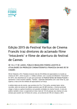 Edição 2015 do Festival Varilux de Cinema