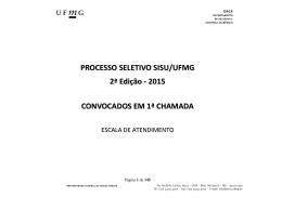PROCESSO SELETIVO SISU/UFMG