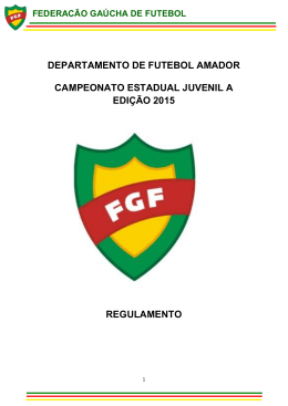 Regulamento - Federação Gaúcha de Futebol