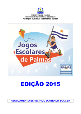 EDIÇÃO 2015 - Semed Palmas