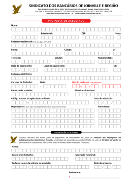 SINDICATO DOS BANCÁRIOS DE JOINVILLE E REGIÃO