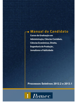 Manual do Candidato