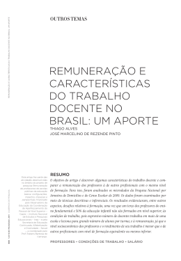 remuneração e características do trabalho docente no brasil