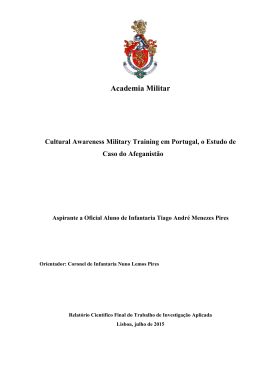 Academia Militar Cultural Awareness Military Training em Portugal
