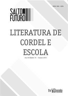 Literatura de Cordel e Escola - Portal do Professor