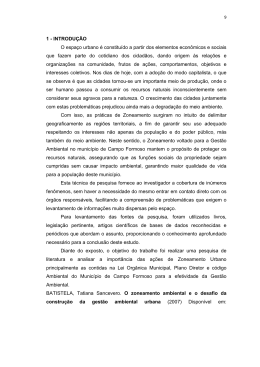 Zoneamento URBANO E GESTÃO AMBIENTAL (Pinto J. S.)