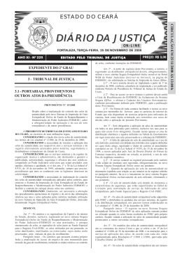 DIÁRIO DA JUSTIÇA - Tribunal de Justiça do Estado do Ceará