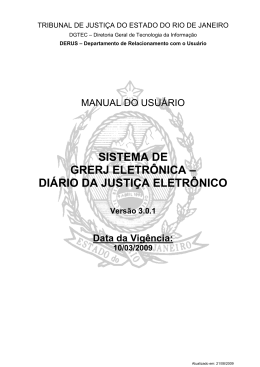 GRERJ Eletrônica - Diário da Justiça Eletrônico v.3.0.1