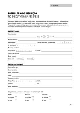 Formulário de Inscrição