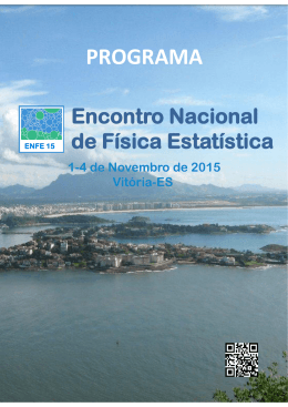 programa - Vitória - Encontro Nacional de Física Estatística - PUC-Rio