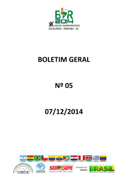 BOLETIM GERAL Nº 05 07/12/2014