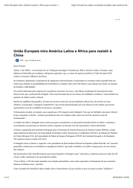 União Europeia mira América Latina e África para resistir à China