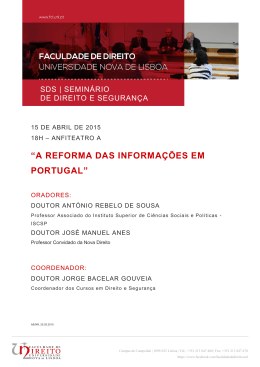 sds a reforma das informações em portugal 15-04-2015