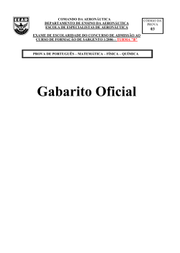 Gabarito Oficial - CFS-B 1/2006 - Cod. 03