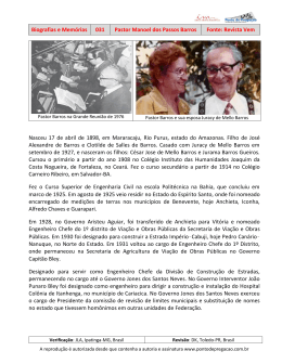 Biografias e Memórias 031 Pastor Manoel dos Passos Barros Fonte
