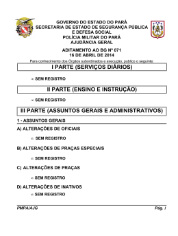 ADIT. BG 071 - De 16 ABR 2014 - Proxy da Polícia Militar do Pará!