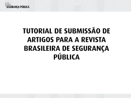 Apresentação do PowerPoint - Fórum Brasileiro de Segurança Pública