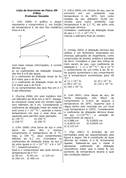 Lista de Exercícios de Física 2M 2ºBim Professor Osvaldo 1. (Ufu