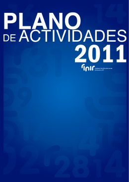 Plano de Actividades 2011