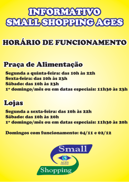 INFORMATIVO SMALL SHOPPING AGES