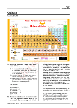 Simulado 2013 - I | Prova de Química