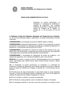 Resolução Administrativa nº 07/2015
