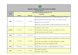 2015 - Calendário TRE-RJ - Suspensão de prazos - v. 2 - 25-09-15