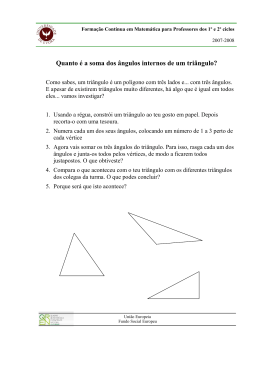 Quanto é a soma dos ângulos internos de um triângulo?