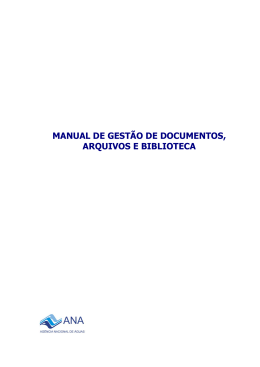 manual de gestão de documentos, arquivos e biblioteca