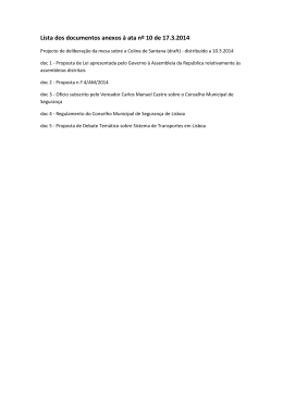 Lista dos documentos anexos à ata nº 10 de 17.3.2014