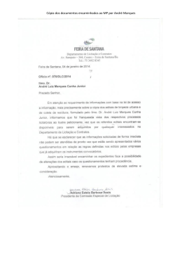 Cópia dos documentos encaminhados ao MP por André Marques
